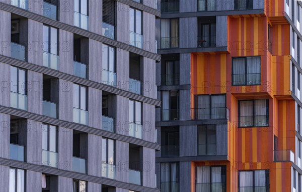 This image captures the essence of modern suburban architecture, featuring a blend of concrete,
