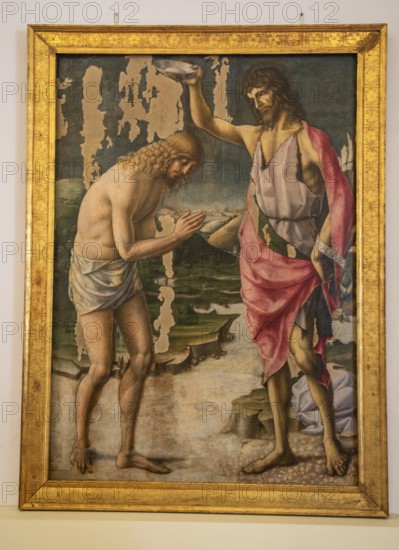 The Baptism of Christ by Lorenzo dAlessandro, painting in Ducal Palace, Old Town, UNESCO World