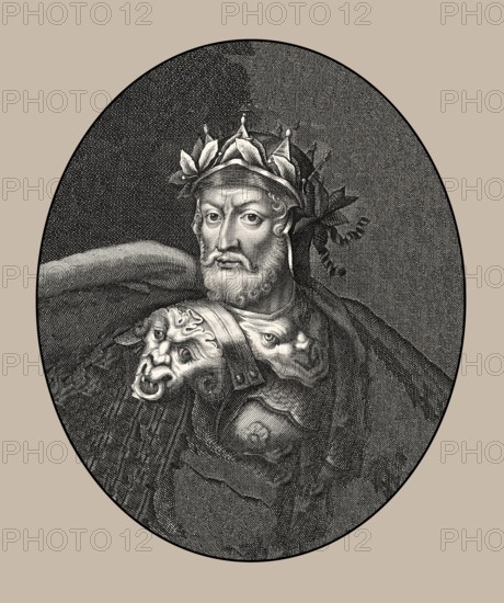 Merovech, Meroveus, Merovechus, Merovius or Mérovée, king of the Salian Franks from the Merovingian