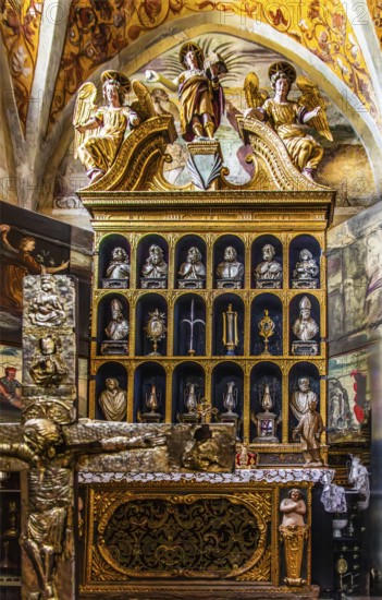 Reliquary altar of the Treasury Chapel, San Giusto Cathedral, Colle di San Giusto, Trieste, harbour