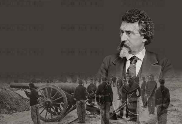 Mathew B. Brady, 1823 – 1896, early American photographer, scene of the Civil War, digitally