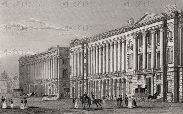 French Naval Ministry, Garde-Meuble de la Couronne, Place de la Concorde, Paris, antique steel