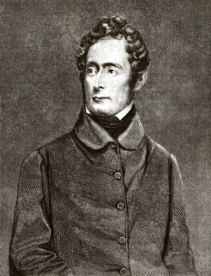 Alphonse Marie Louis Prat de Lamartine, 1790-1869, französischer Dichter, Schriftsteller und