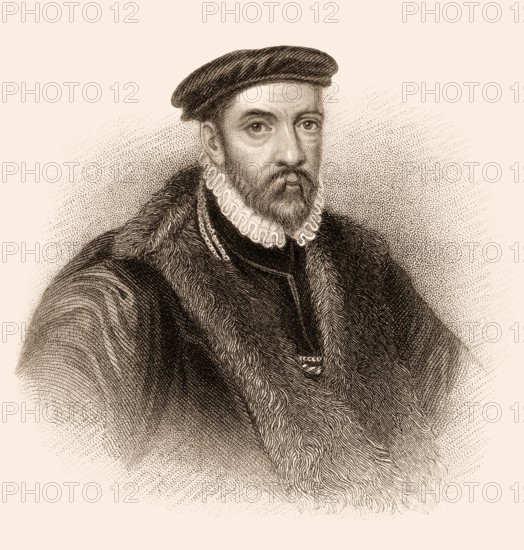 Sir Nicholas Bacon, 1510-1579, an English politician during the reign of Queen Elizabeth I of