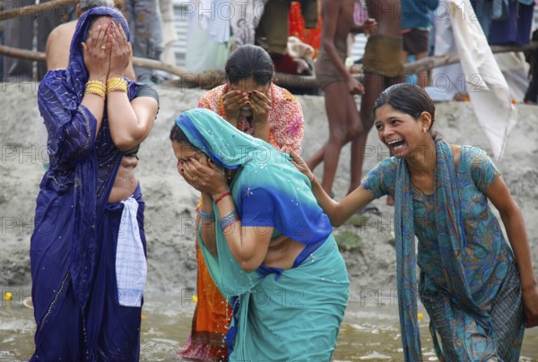 Allahabad, India, 20.01.10 - Hindus meet at Magh Mela in Allahabad to take a holy bath at the