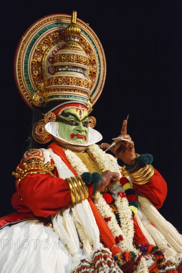 CHENNAI, INDIA, SEPTEMBER 8: Indian traditional dance drama Kathakali preformance on September 8,