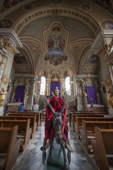 Palmesel decorated for the Palmesel procession, tradition since the 18th century, Parish Church of