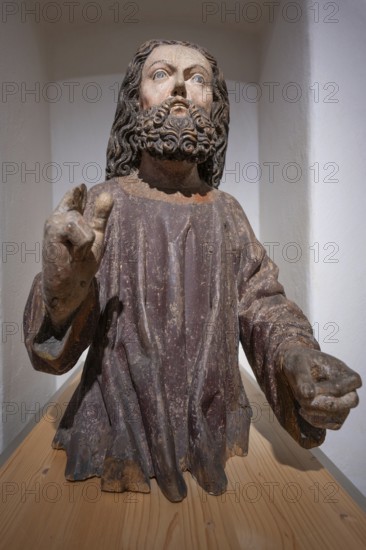 Figure of Jesus, around 1470, only the corpus of the palm tree still exists, Strigel Museum,
