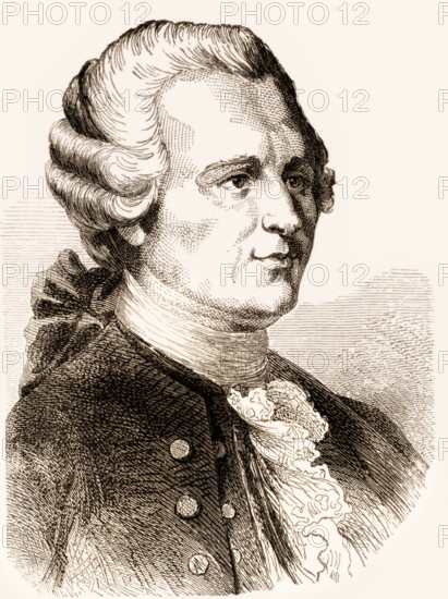 Jean-Baptiste le Rond d'Alembert, 1717-1783, a French mathematician, mechanician, physicist,