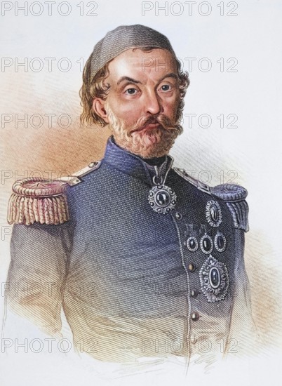 Omar Pasha Latas, 1806-1871, Ottoman General, Illustration from Gallery of Historical Portraits,