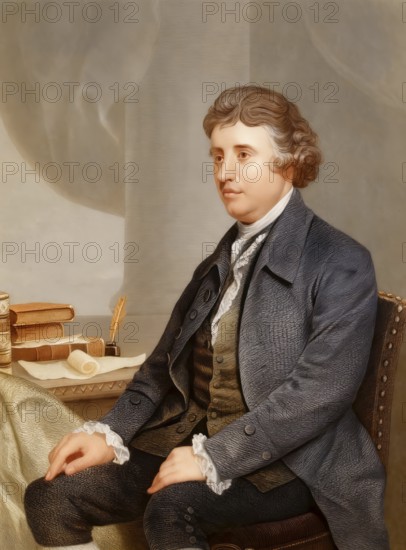 Portrait of Edmund Burke, 1729 - 1797, a British writer, political philosopher and politician