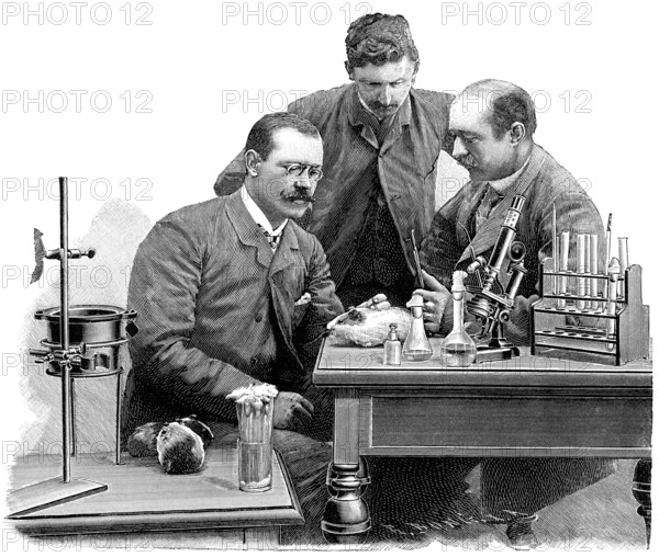 Emil Adolf von Behring, 1854 - 1917, a German physiologist, Nobel Prize in Physiology or Medicine,