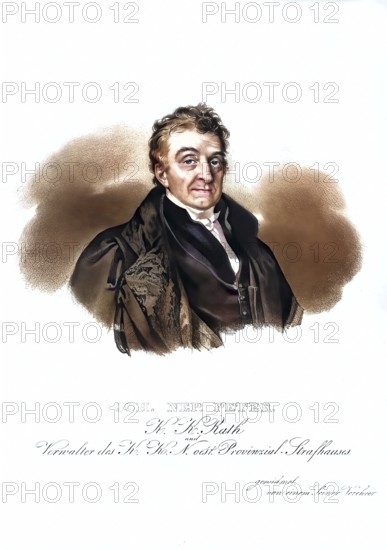 Johann Nepomuk Peter, 1768, 1838, civil servant, administrator of the k.&k. Strafhaus, Historical,