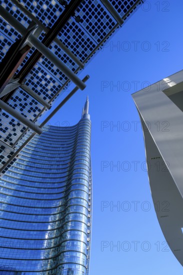 Torre Unicredit corporate headquarters, high-rise buildings, skyscrapers, Piazza Gae Aulenti, Porta
