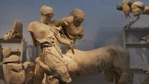Group with Eurytion and Deidameia, West Gable of the Temple of Zeus, Battle between Lapiths and