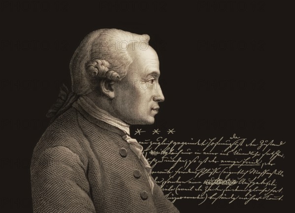 Immanuel Kant, 1724, 1804, German philosopher of the Enlightenment, digitally altered, Historical