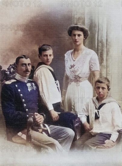 Das dänische Königshaus, The Danish Royal Family From the book The Year 1912 illustrated published