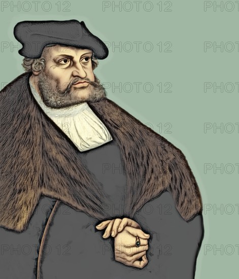 Frederick III or Frederick the Wise, 1463 - 1525, Prince-elector of Saxony, digitally edited after