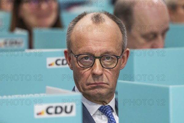 38th Federal Party Congress of the CDU of Germany in Stuttgart. Federal Chancellor Friedrich Merz