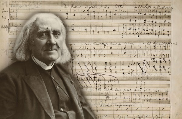 Portrait of Franz Liszt, 1811-1886, Hungarian composer, virtuoso pianist, photograph by Nadar,