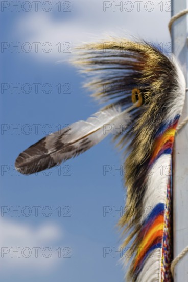 Indian jewellery with feather, POWOW, Indians, indigenous people, aborigines, tribe, USA