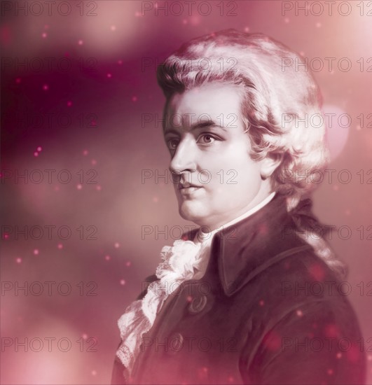 Wolfgang Amadeus Mozart, 1756 – 1791, composer of classical music, First Viennese School, digitally