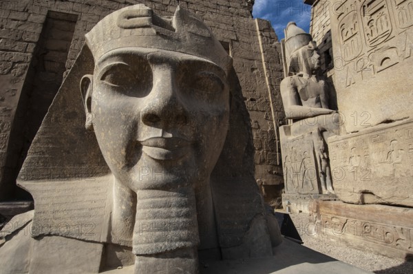Luxor, Egypt. February 12th 2009 Luxor Temple Pharaonic inscriptions at the ancient Egyptian ruins