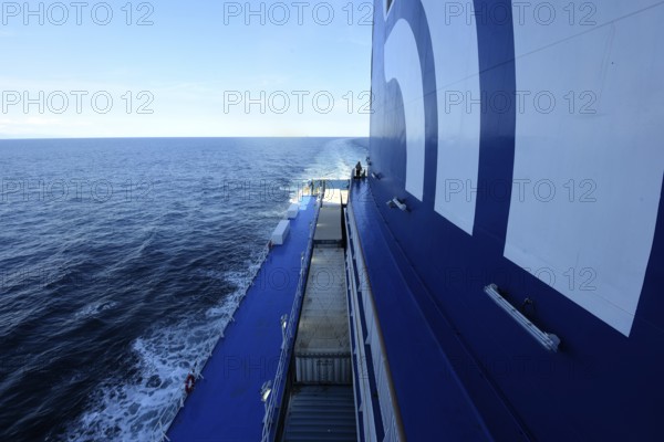 A car ferry of the GNV shipping company on its way from Palermo / Sicily shortly in front of