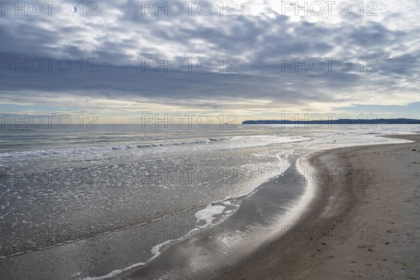 Atmospheric atmosphere on the Baltic Sea coast, clouds in the sky, Binz, Rügen, island, Baltic Sea,