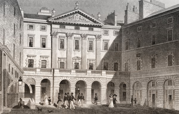 Royal Exchange, High Street, Edinburgh, Scotland, 19th century, from Modern Athens by Th. H.