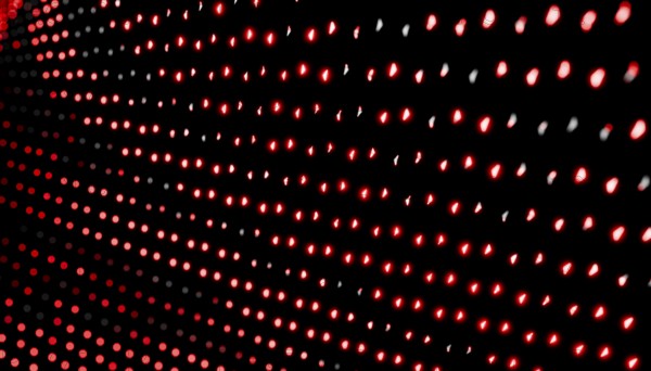 A captivating 3D render featuring abstract waves in a dark theme, inspired by Ethereum Red dots
