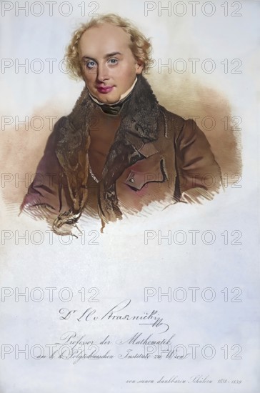 Leopold Karl Schulz von Strasznitzki (1803-1852), Polish.Austrian mathematician, Historical,