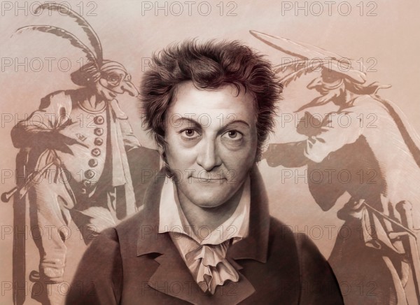 Ernst Theodor Amadeus Hoffmann, or E. T. A. Hoffmann, 1776 - 1822, German Romantic author of
