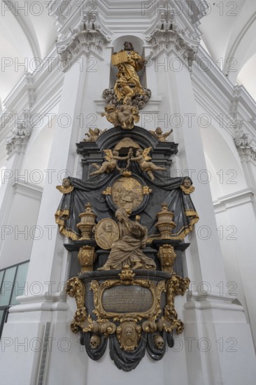 Monument to the founder of Haug Abbey, Heinrich I, Balthasar Esterbauer, 1708, Parish Church of St