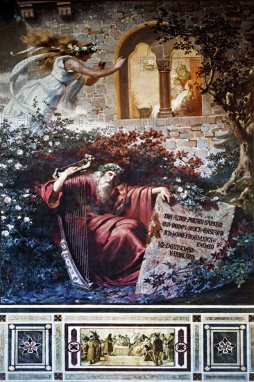 Sleeping Beauty is born, symbolic image for the long sleep and the awakening of the German Empire,