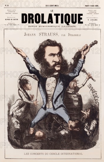 Title page of Le Drolatique, Johann Baptist Strauss II, 1825 – 1899, Austrian composer and