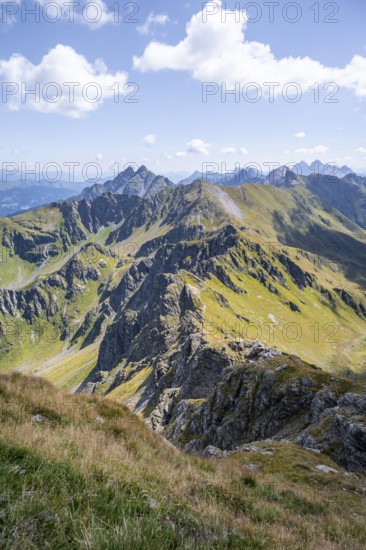 Mountain ridge of the Carnic Main Ridge, Carnic High Trail, Carnic Main Ridge, Carnic Alps,