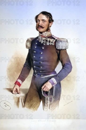 Ludwig Freiherr von Kudriaffsky (1805-1894), naval officer, field marshal lieutenant, diplomat,