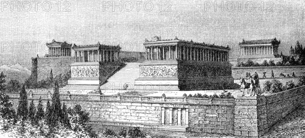 Trajan Temple in the ancient city of Pergamon, today the city of Bergama, Turkey, historical