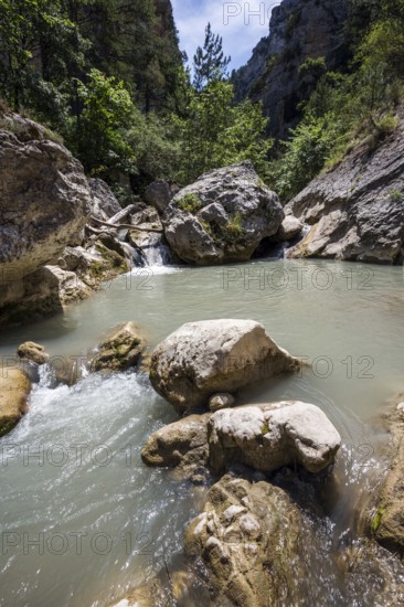 River L Estoublaisse, Trevans Gorge, Gorges de Trévans, near Estoublon, Alpes-de-Haute-Provence,