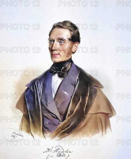 Josef Heidler von Heilborn (1792-1866), spa doctor in Marienbad, Historical, digitally restored
