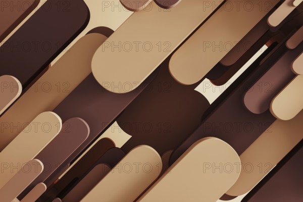 Abstract background features soft geometric shapes in warm tones, creating a serene atmosphere for