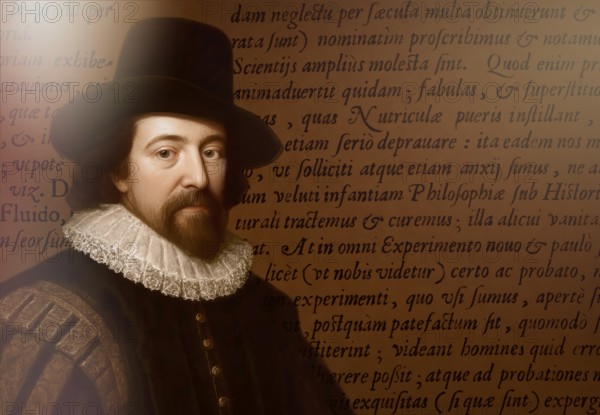 Portrait of Sir Francis Bacon, Baron Baco of Verulam, 1561 - 1626, English lawyer, statesman,