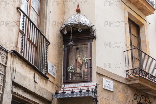 Shrine of Santa Eulàlia of Baixada de Santa Eulàlia in the Gothic Quarter of Barcelona, Spain