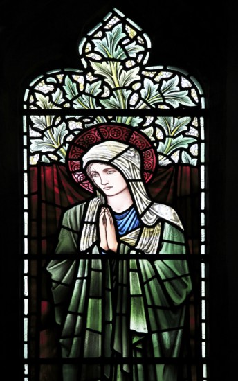 Church of Saint Mary Magdalene stained glass window, Thornham Magna, Suffolk, England, UK design by