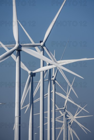 Landtong Rozenburg wind farm, Noordzeeweg, 11 Vestas wind turbines, with an output of 34 MW and an