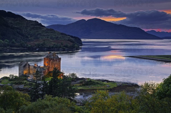 Castle Eilean Donan in Scotland, Loch Duich, Western Highlands, Western Highlands, Scotland, United