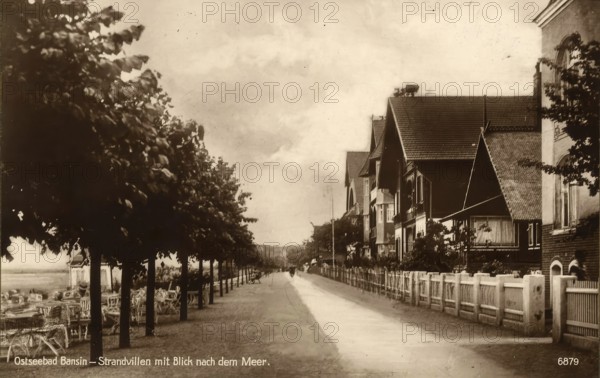 Historical postcard around 1900, Baltic resort Bansin, district of the municipality of Baltic