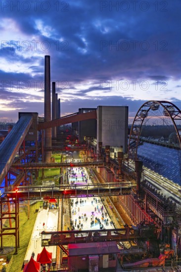 The ice rink at the Zollverein coking plant, UNESCO World Heritage Zollverein Coal Mine Industrial