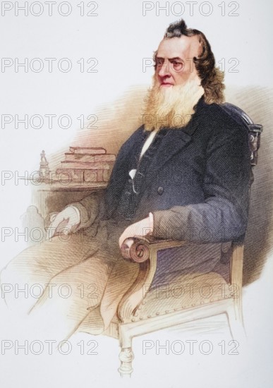 Gideon Welles, 1802 to 1878, United States Secretary of the Navy under Presidents Abraham Lincoln